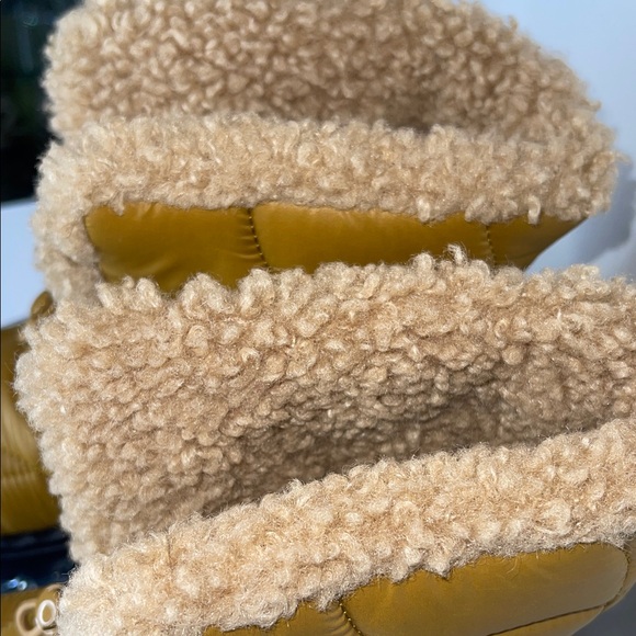 Ash Mustard Quilted Ankle Boots with Black Sole - Picture 5 of 6